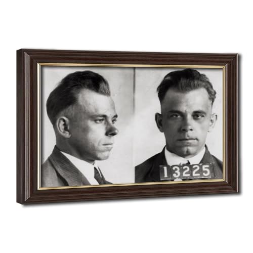 Impression sur toile John Dillinger de qualité galerie avec suspension bois