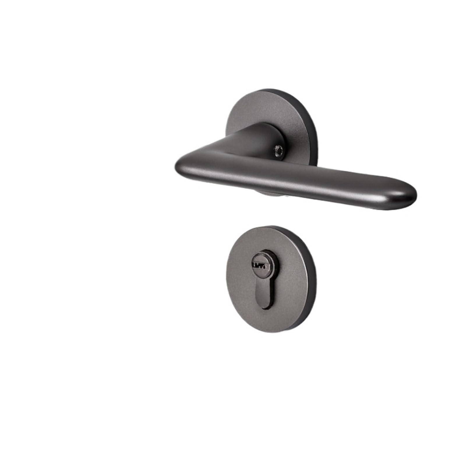 NYRXRYTCA Gray Door Lock Indoor Bedroom Door Lock Bathroom Wooden Door Handle Simple Split Lock Magnetic Silent Lock(H style silent door lock)