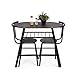 FURNITURE-R France Ensemble Table 2 chaises Set déjeuner avec Une Grande étagère Rangement Noir 90 x 50 x 76cm PEAT JM LMKZ