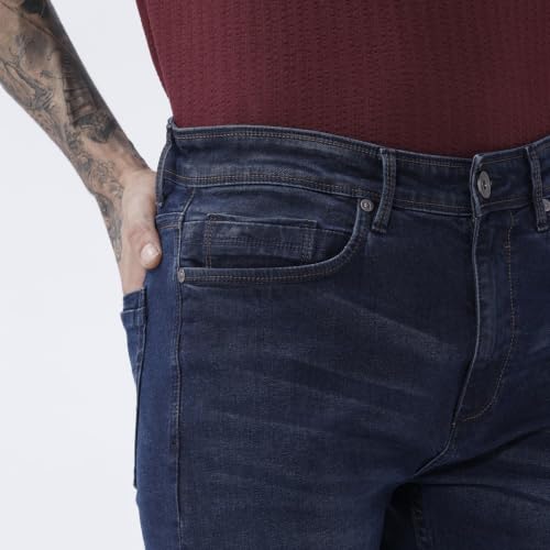 Image of BASICS Cotton Stretch Men's Jeans | Smart Casual Denim | Ultra-flexible stretch cotton denim. Modern style. Durable, breathable & built for all-day travel comfort.