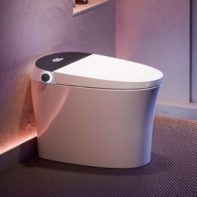 CANEST Smart Bidet Toilet, Smart Toilet with Bidet Built in, Pump-assisted Flush, Foot Sensor Operation, Warm Water, Heated Seat, Air Dryer, Digital Display (TC-100GE)