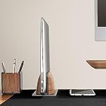 UPERGO Vertical Laptop Stand, Minimalist Wood Holder for MacBook, Walnut - Image 5
