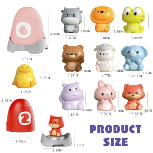 Image of Learning Toy Animals Toys Montessori 30 Pcs for 1 2 3 Year Old Toddlers Counting, Matching, Sorting Fine Motor Games, Christmas Birthday Gift for Baby Boys Girls Age 12-18 Months