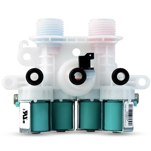 Water Inlet Valve For Whirlpool Kenmore Maytag Washers MVWB835DW0 MVWB765FW1 MVWB835DW1 MVWB765FW2 WTW7500GW2 MVWB765FW3 MVWB865GC0 MVWB765FW0 MVWB835DW3 MVWB766FW1 WTW8500DC0 WTW8500DC5 WTW7500GW0