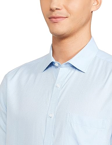 Image of Park Avenue Men's Pure Cotton Dobby Pattern Slim Fit Semi Cutaway Collar Full Sleeve Formal Shirt