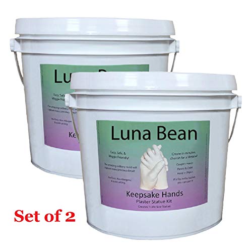 Set of 2 Luna Bean Keepsake Hands Casting Kit for Couples Wedding