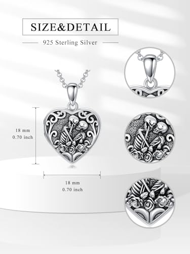 Personalized Heart Locket Necklace That Holds Pictures 925 Sterling Silver Custom Photo Lockets Necklaces Jewelry Gifts for Family Women Lover2