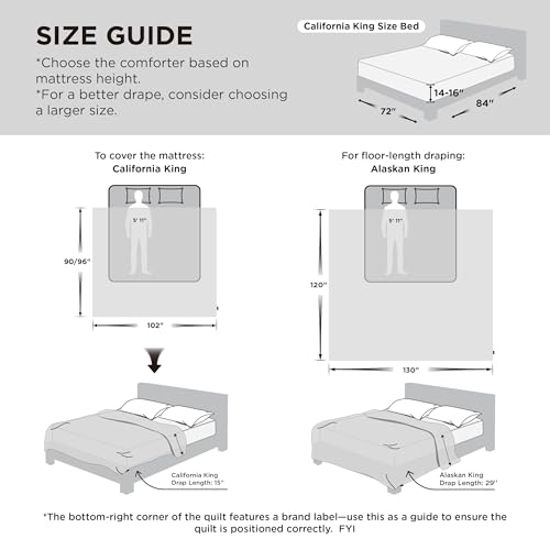 Image of Bedsure Comforter Duvet Insert - Quilted Comforters Cal King Size, All Season Duvet, GentleSoft Down Alternative Bedding, with 8 Tabs, Gifts for Women /Men, Brown, California King 96 X 102 Inches