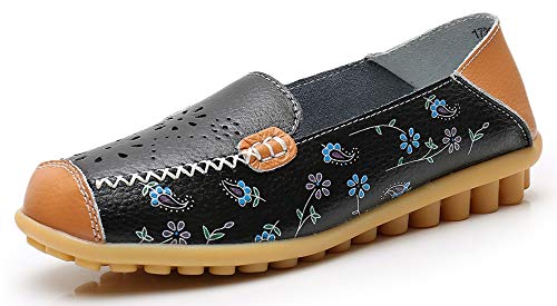 Image of VenusCelia Women's Floral Comfort Walking Flat Loafer