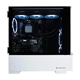 CyberPowerPC Luxe Gaming PC - Intel Core Ultra 5 245KF, Nvidia RTX 5060 Ti, 32GB RAM, 1TB NVMe SSD, 650W PSU, Wi-Fi, Windows 11, Liquid Cooling, Amethyst 360M Airflow White - 5