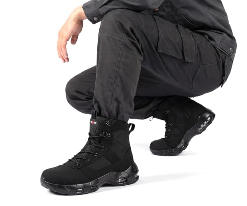 Image of LARNMERN Steel Toe Work Boots Men Water Resistan Shoes