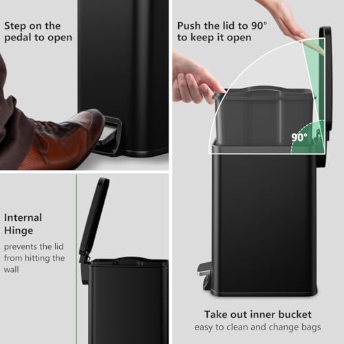 Slim-Bathroom-Trash-Can-with-Lid-Soft-Close-16-Gallon-Stainless-Steel-Garbage-Can-with-Removable-Inner-Bucket-Durable-Step-Pedal-Small-Trash-Bins-for-Toilet-Bedroom-Kitchen-Office