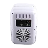 Walfront Portable RV Refrigerator 50W Solar Powered Cooler Freezer for Camping Monocrystalline Silicon Solar Powered Refrigerator DC18V Car Fridge for Truck 48W Cooling 45W Heating 24x22x16cm