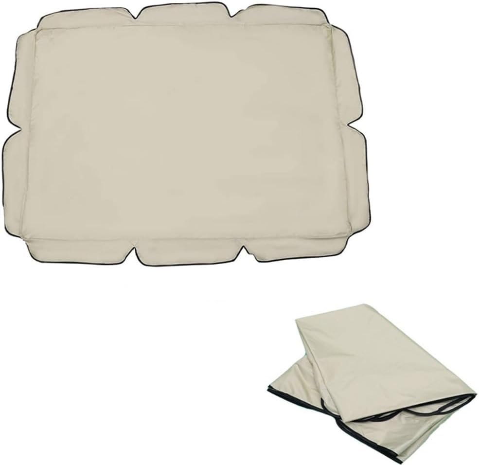 Cubierta de columpio de 3 plazas de 190x132 cm beige para mecedora 3