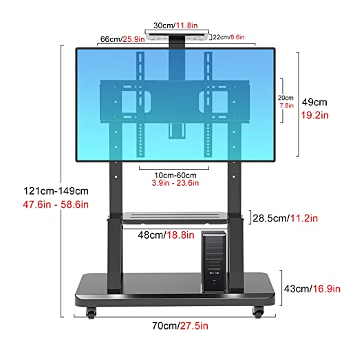 Soporte móvil resistente para TV REMYS para 40-75 pulgadas miniatura 2