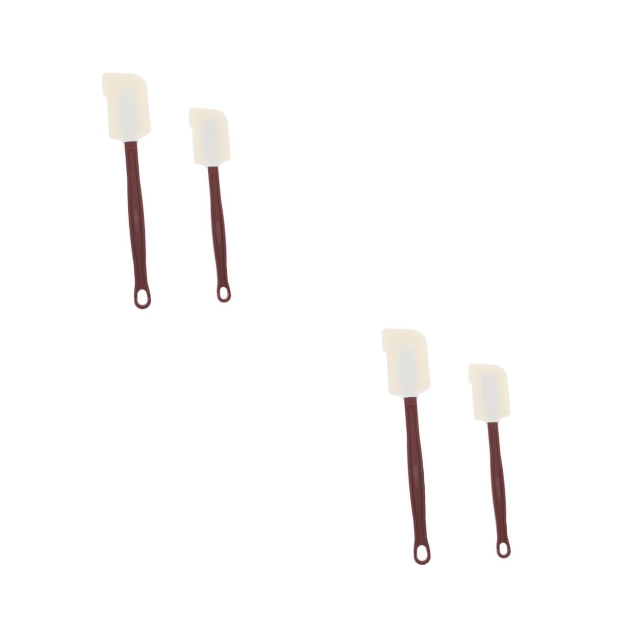 2 Ensembles Spatules Silicone Rouge Lot De Ustensiles De Cuisine Pour Résistantes À Haute Température Faciles 2 Pièces * 2