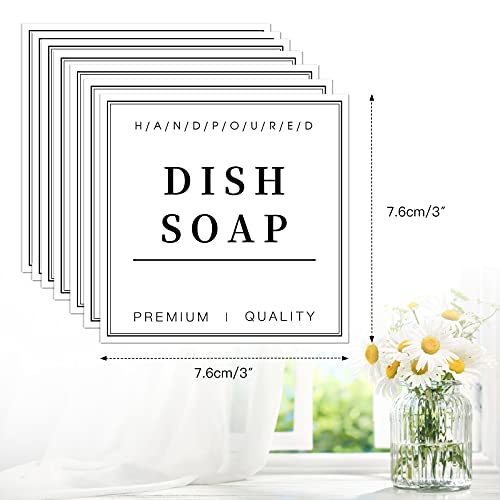 12 Pcs Waterproof Soap Labels For Glass/Plastic Bottles, Farmhouse Bathroom/Kitchen Hand Soap Dispenser Label Stickers, Removable Cleaning Labels For Soap, Lotion, Shampoo And Conditioner #TOP1