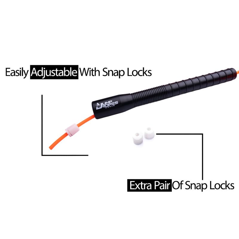 Image of World, Long Handle 4MM | Freestyle Adjustable PVC Skipping Rope for Men | Tangle-Free, Fast-Spinning Jump Rope for Beginners and Trick Training (Orange)