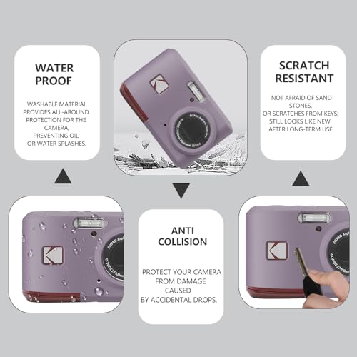 Funda de silicona para Kodak PIXPRO FZ45 color gris rosado miniatura 4