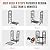 INNO STAGE Firewood Rack Fireplce Firepit Tools Set Double Layer Iron Wood Log Holder for Fire Place Outdoor Indoor Accessories-Brush, Shovel, Tong, Hook