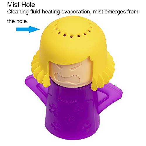 Image of Angry Mom Microwave Cleaner, Mad Mama Microwave Steam Cleaner, Just Add Vinegar and Water, Easily Cleans the Crud in Minutes (Purple)