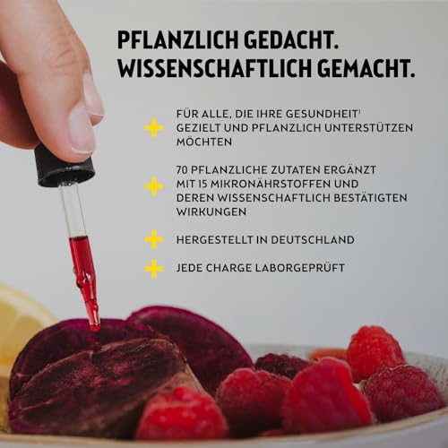 Kloster Kitchen Mikronährstoffkonzentrat Vital Flow | 500 ml - 31 Tage - 74 Zutaten | Obst, Gemüse & Kräuter - Vitamine, Mineralstoffe & Spurenelemente | Mikronährstoffe Saft Flüssig Vegan