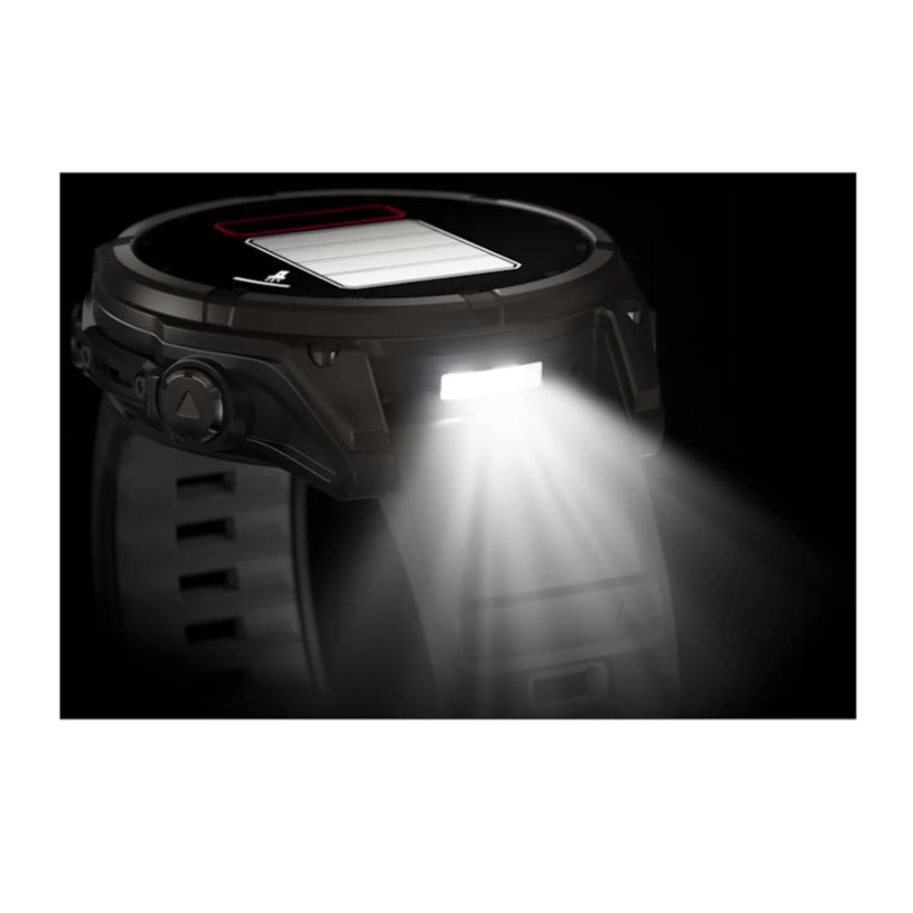 GARMIN Fenix 8-47 MM, Solare, Sapphire Grigio Carbonio DLC Titanio CON NERO/Grigio ghiaia Silicone