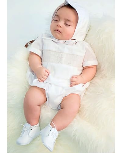 Baby Boys Christening Smocked Cross Creeper4