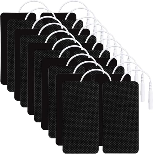 Lanieney TENS Unit Replacement Pads 20 Pcs 2''x4'' Large Electrode Patches with Upgraded Self-Adhesive & Non-Irritating Design, Reusable 35 Times for Electrotherapy, Compatible with AUVON, TENS 7000