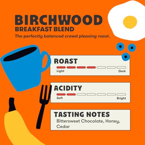 Image of Peace Coffee Birchwood Breakfast Blend Medium Roast Coffee Pods, 72 Count