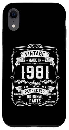 44th Birthday Gifts for Men 44yr 44 Years Old Vintage 1981 X}zP[X iPhone XR p