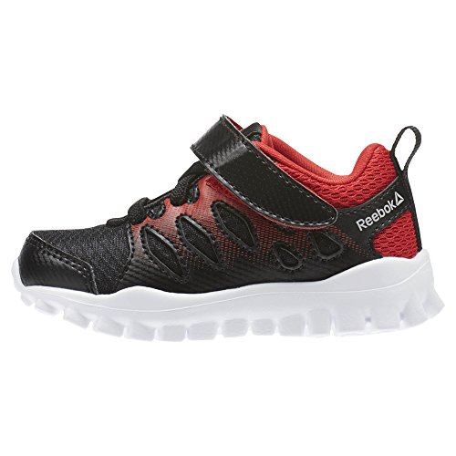 Reebok Realflex Train 4.0 Alt – Chaussures de Sport, Enfants, Noir – (Black/Primal Red/White)