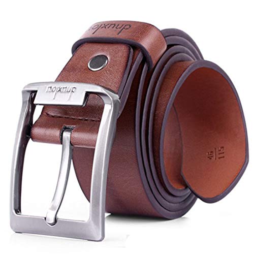 Vovotrade Ceintures pour Hommes - Ceinture RéGlable pour Jeans Et Pantalons DéContractéS, Mens Leather Single Prong Belt Business Casual Metal Buckle Cover