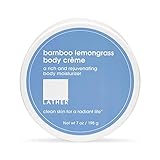 LATHER Bamboo Lemongrass Body Crème | Body Crème With Essential Oils | Body Skin Care Product With Aloe Vera, Shea Butter & Lemongrass Oil | Moisturizer | Beauty Products | Body Cream | 7 Oz