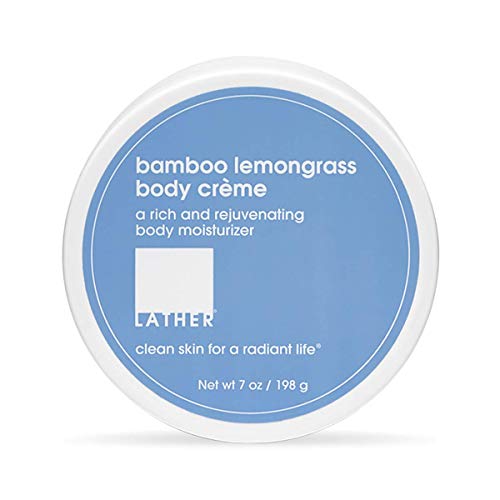 LATHER Bamboo Lemongrass Body Crème, 7 Ounce Jar