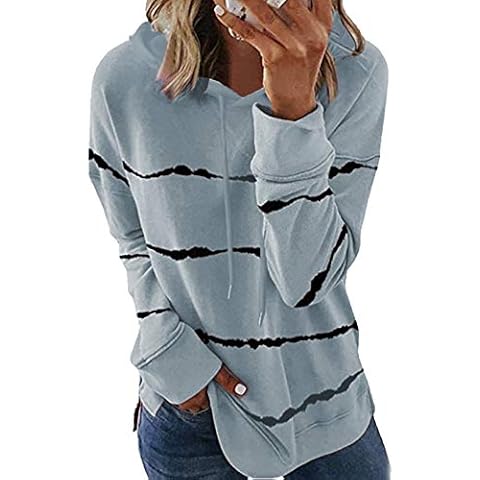 NEYOUQE Clothes Women Autumn Vogue Lightweight Long Sleeve Hoodie Tops Kawaii Drawstring Hooded Sweatshirt Personalised Casual Gray UK6 UK8 Cover
