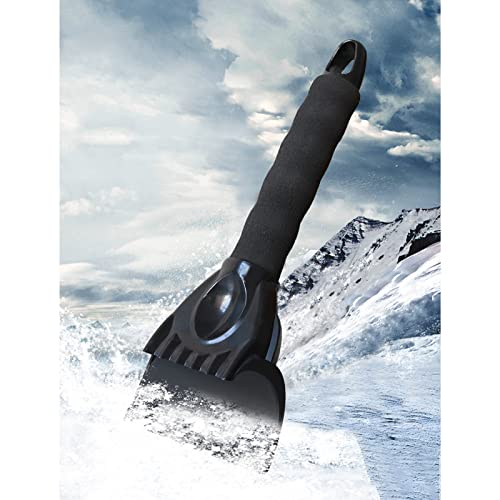 DBOO Grattoir à glace pour pare-brise de voiture 2 en 1 avec tête de grattoir à glace et à neige Cover