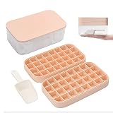 Updated Silicone Ice Cube Trays With Lid and Storage Bin, Easy-Release 2 * 32 Small Nugget Ice Tray