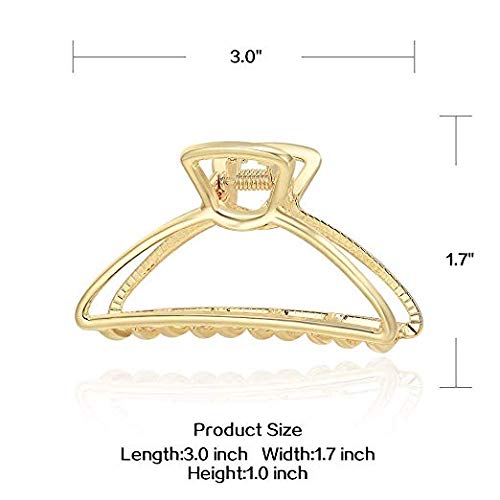 Miao Yuan 3" Metal Hair Claws Hair Clips Hair Catchs Barrettes Jaw Clamps Half Bun Hairpins Set Of 8 For Thick And Normal Hair (Gold, Silver, Rose Gold, Gun-Black, Each Color 2Pcs) #TOP1