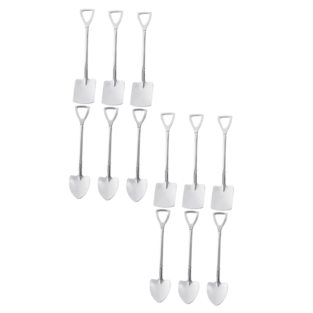 Garneck 12pcs Stainless Steel Spatula Stirring Spoon Kid Spoons Ice Cream Shovel Spoon Adorable Scoop Serving Spoons Tablespoon Steel Cake Spoons Watermelon Tea Scoop Honey Spoons Silver