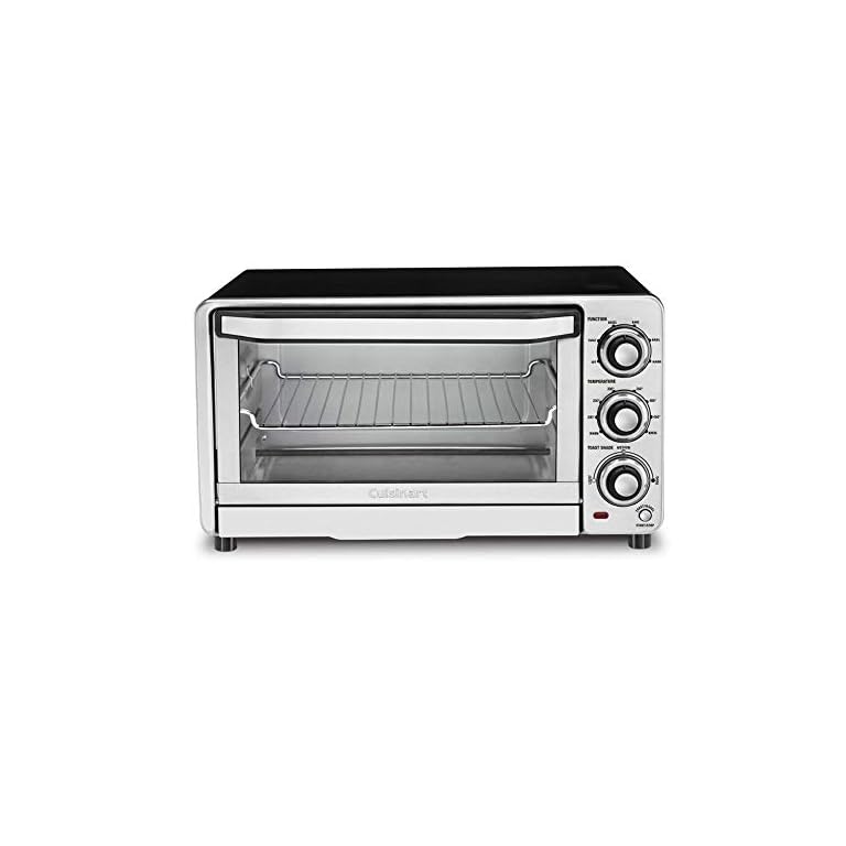 Cuisinart TOB-40FR Custom Classic Toaster Oven Broiler, Silver (Renewed)