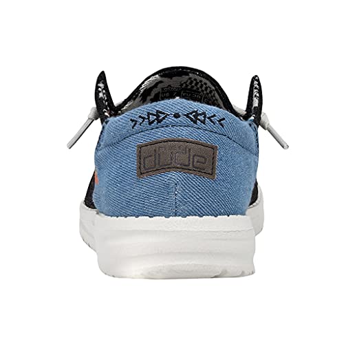 Image of HEYDUDE Women's Wendy Boho Black Size 4 | Women's Shoes | Women's Lace Up Loafers | Comfortable & Light-Weight