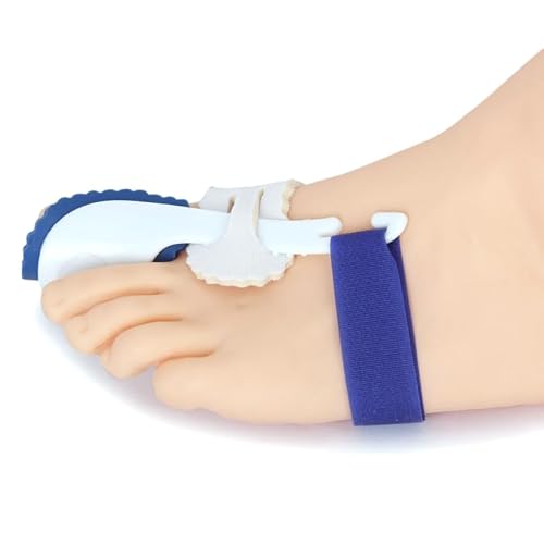 Ipetboom Big Toe Bunion Straighteners Night Splint Hallux Pad Correctors for Foot Care White Blue Fits Pe Hard Material - Thumbnail 5