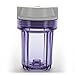 Hydronix HF2-5CLWH12 5" Clear Housing with White Flat Cap, 1/2" Ports