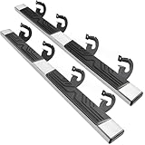 6.5' Running Boards for Ford F150 2009-2014 Super Cab, Mirror Stainless Steel Side Step, Nerf Bar Ridge Pattern