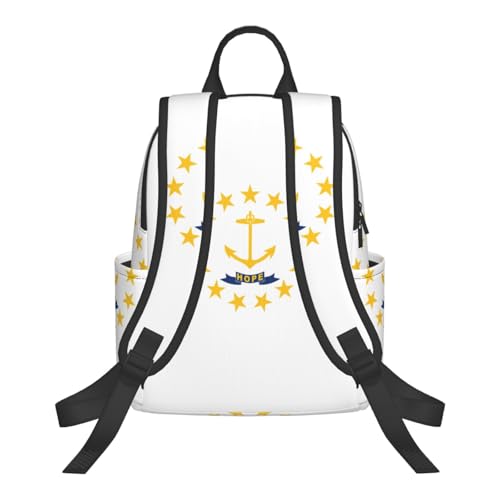 Sac à dos imprimé Rhode Island bicolore noir et blanc léger - 3