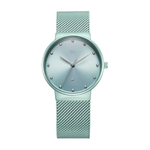 Fastrack Vyb Bliss Quartz Analog Sea Green Dial Sea Green Mesh Strap Watch for Women-FV60046QM02W (B0DDKCVPHT) Amazon Price History, Amazon Price Tracker
