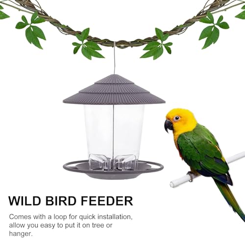 Vogelfutterhaus zum Aufhängen,820ml Vogelfutterstation Vogelhaus zum Aufhängen Wetterfest,Kunststoff Futterhaus,Futterspender Vögel,Vogelfutterspender für Vögel Geignet für Balkon Garten