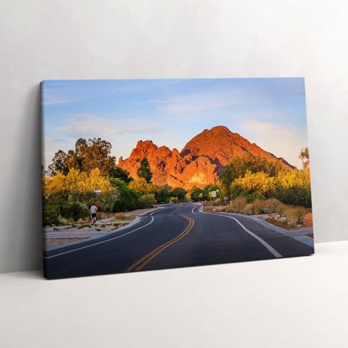 Peinture murale paysage Camelback : sublimez votre salon avec de grands tableaux 60x40cm d'art