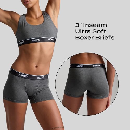 Image of Woxer Womens Boxers - Star 3 inch Boy Shorts Underwear for Women - Boxer Briefs